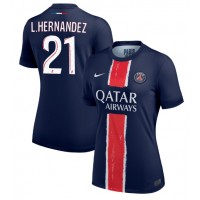 Camisa de Futebol Paris Saint-Germain Lucas Hernandez #21 Equipamento Principal Mulheres 2024-25 Manga Curta